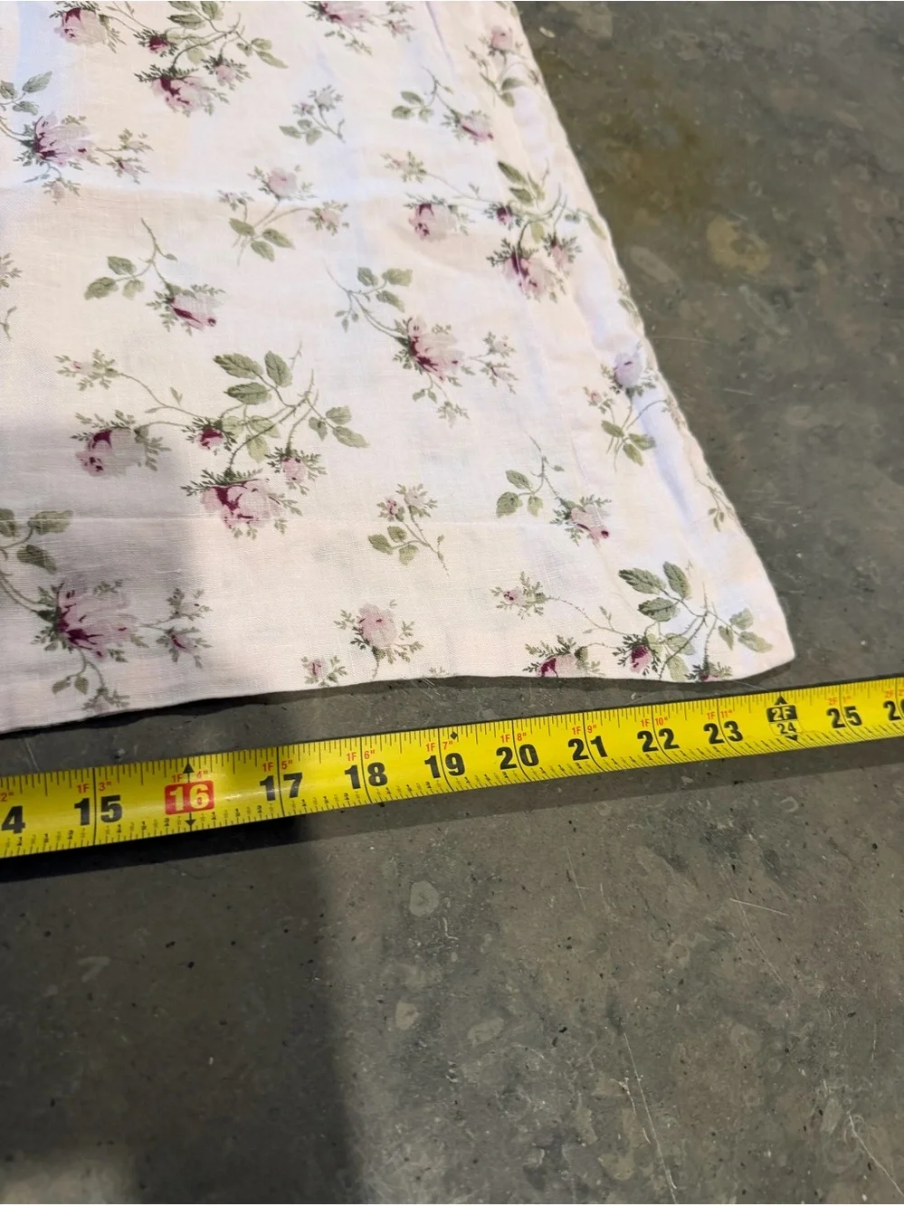 Vintage Bella Notte linen light rose/pale pink PAIR OF STANDARD SHAMS 2” flange